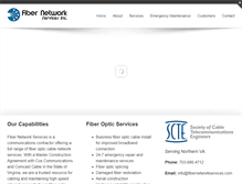 Tablet Screenshot of fibernetworkservices.com